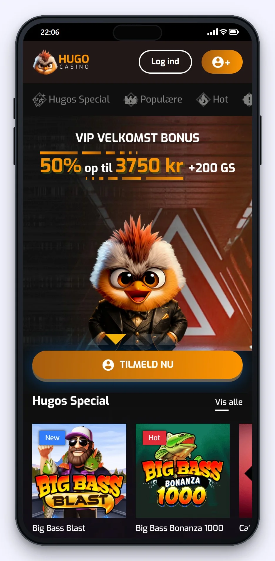 casino online curacao: forsiden hos Hugo Casino