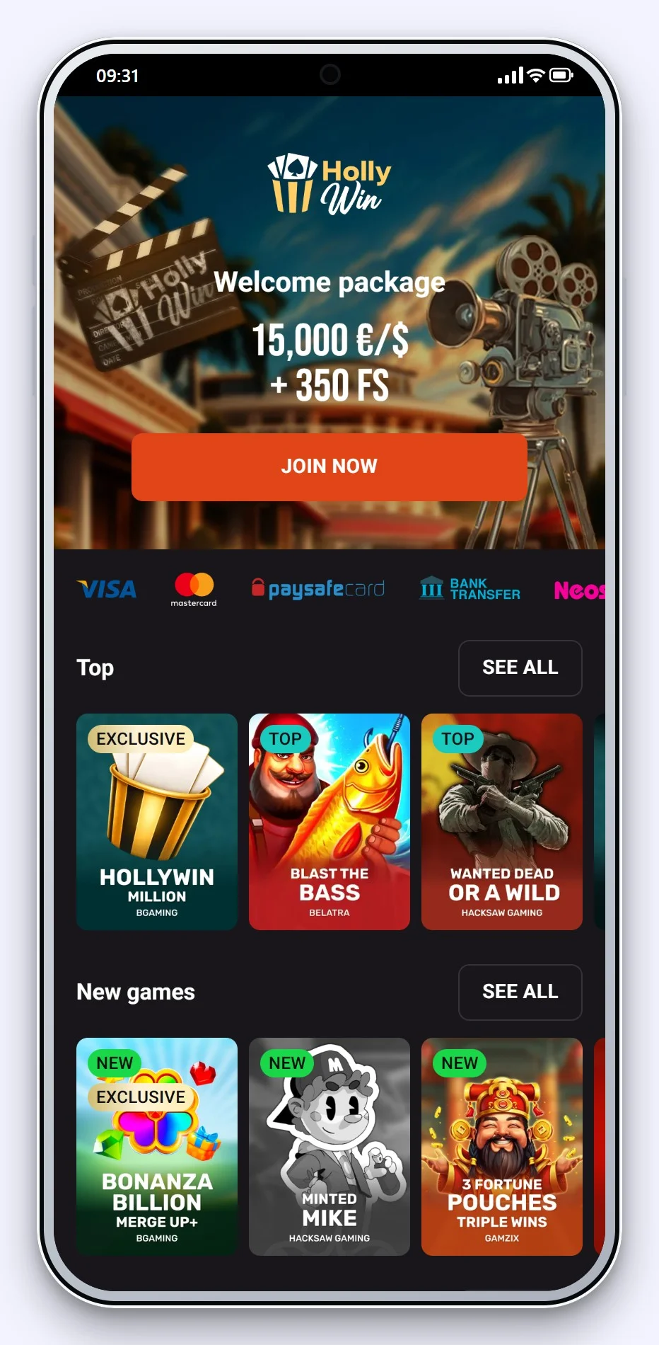 online casino curacao: de startpagina van Hollywin