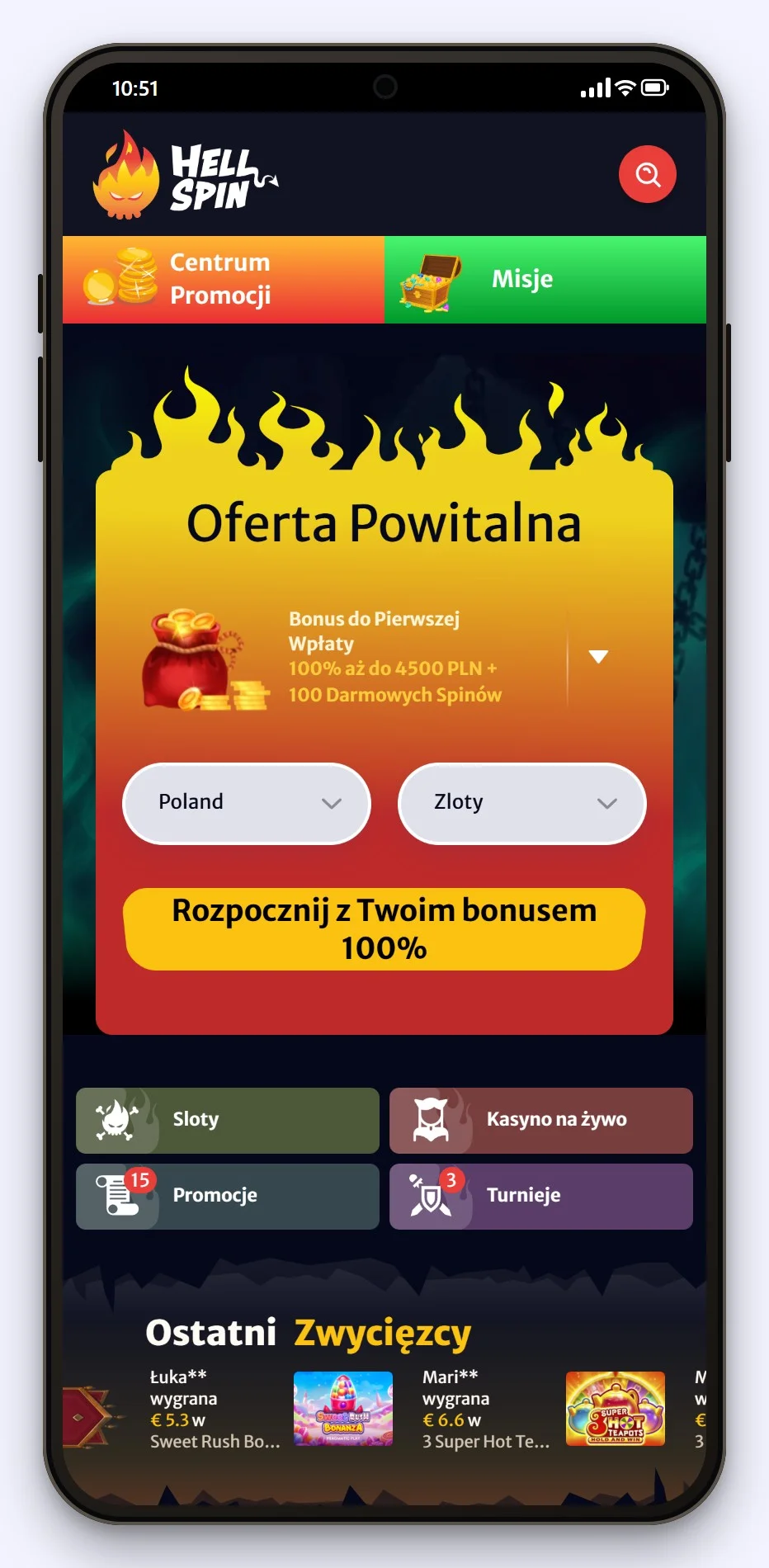 curacao casino: strona główna kasyna HellSpin