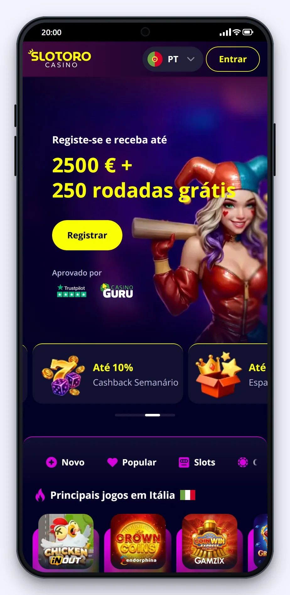 curacao casino: a página inicial do casino Slotoro